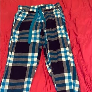 Blue plaid Aerie pajama pants